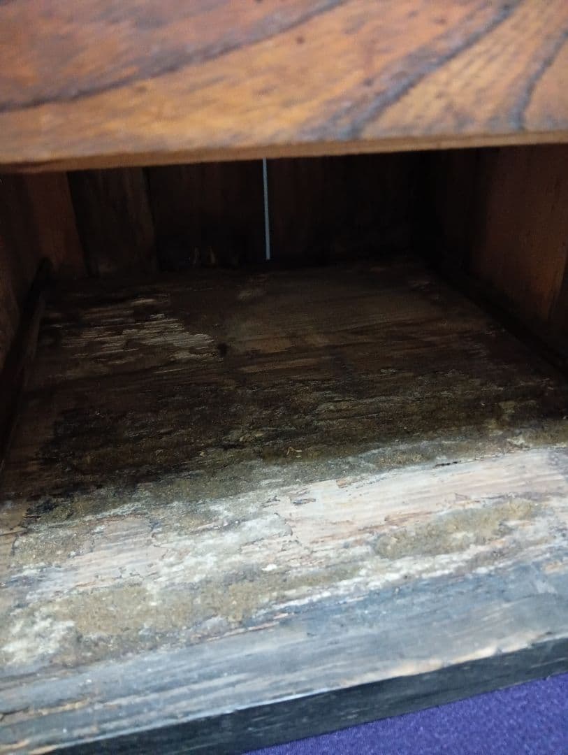 江戸時代後期幕末頃〜明治時代前年期頃讃岐國蔵出時代古鉄金具付木製船箪笥当時物