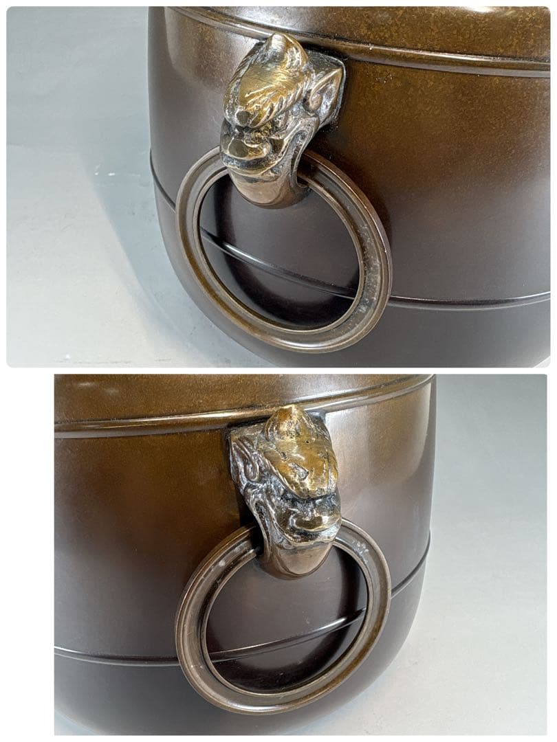 【中古品】祥栄堂　唐銅皆具一揃（共箱）