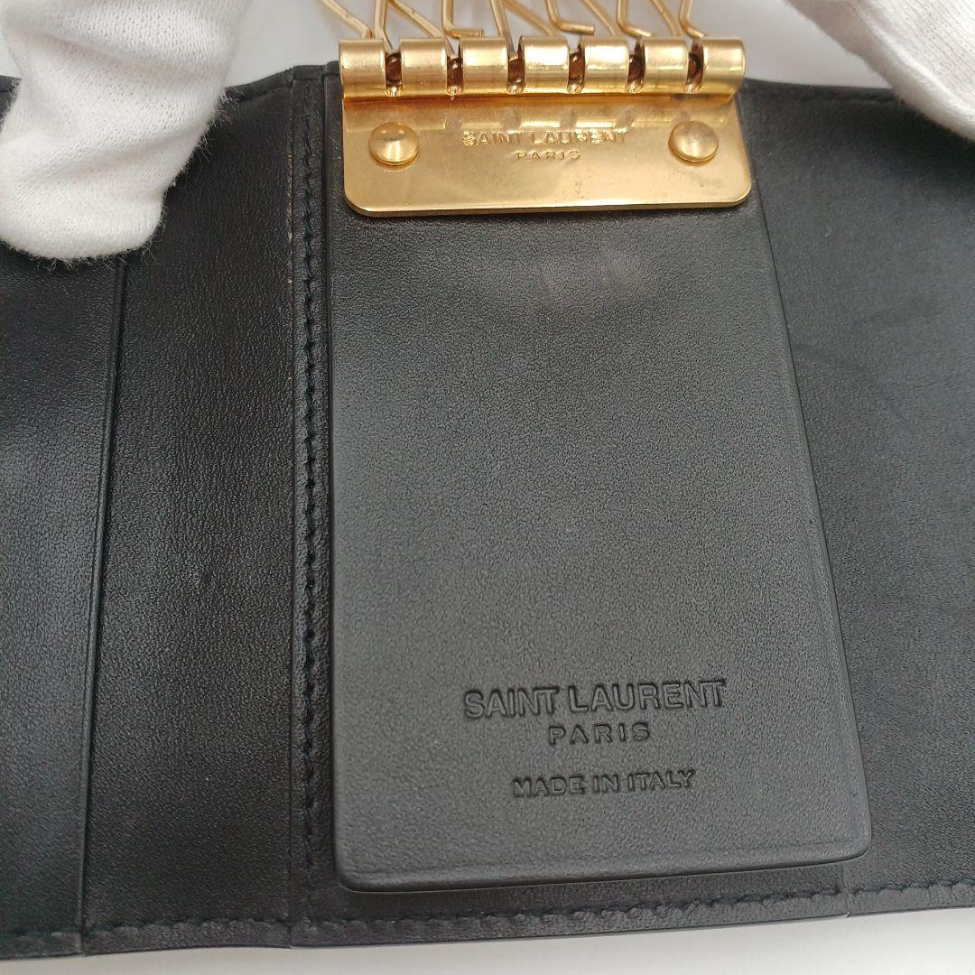 サンローラン　SAINT LAURENT　６連キーケース(ブラック×ゴールド)