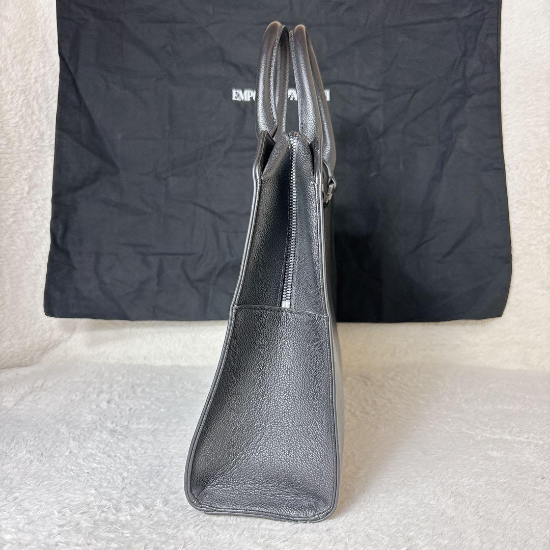 現行 EMPORIO ARMANI タンブルレザー ビジネスバッグ