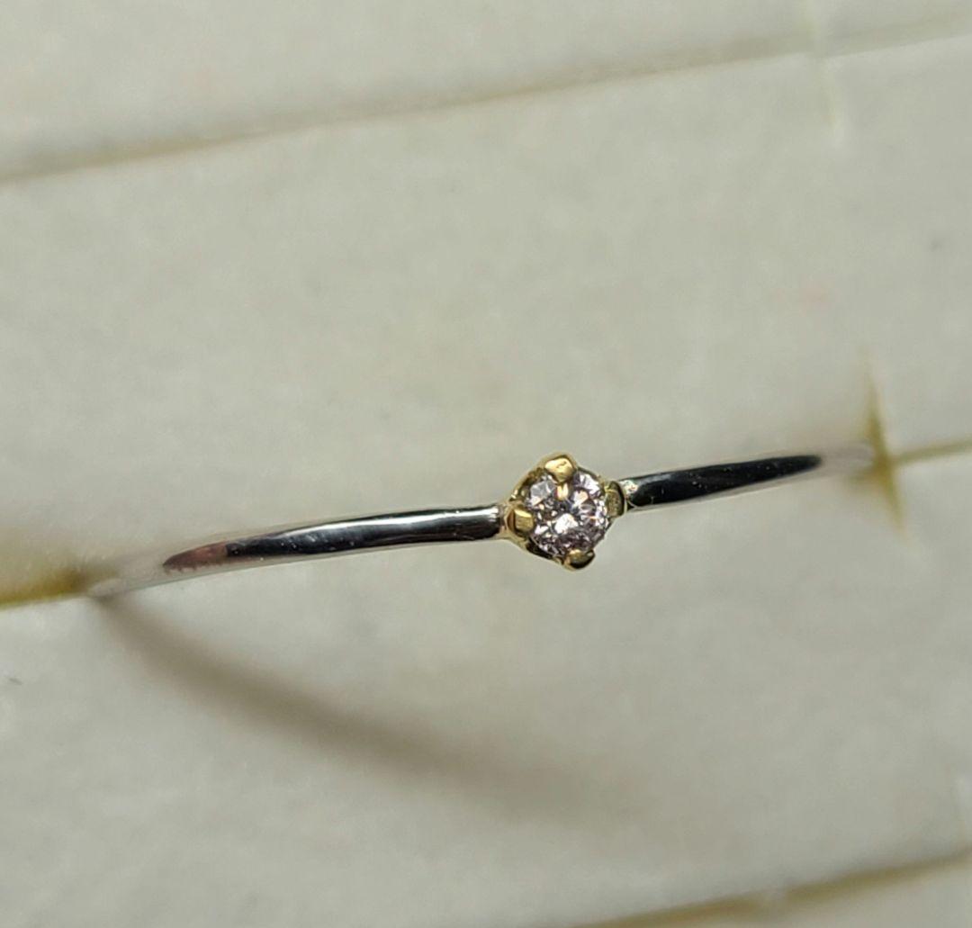 素晴らしいピンクの輝き★天然ピンクダイヤモンド18金&Pt900★