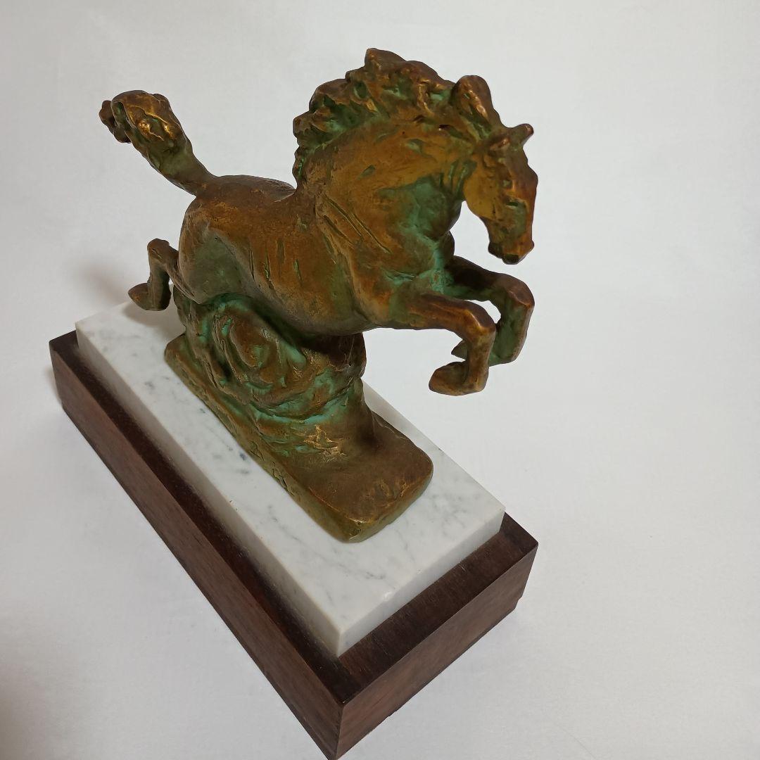 大*太様 北村西望　馬　ブロンズ象「天馬」　干支　午　桐箱　台座付き