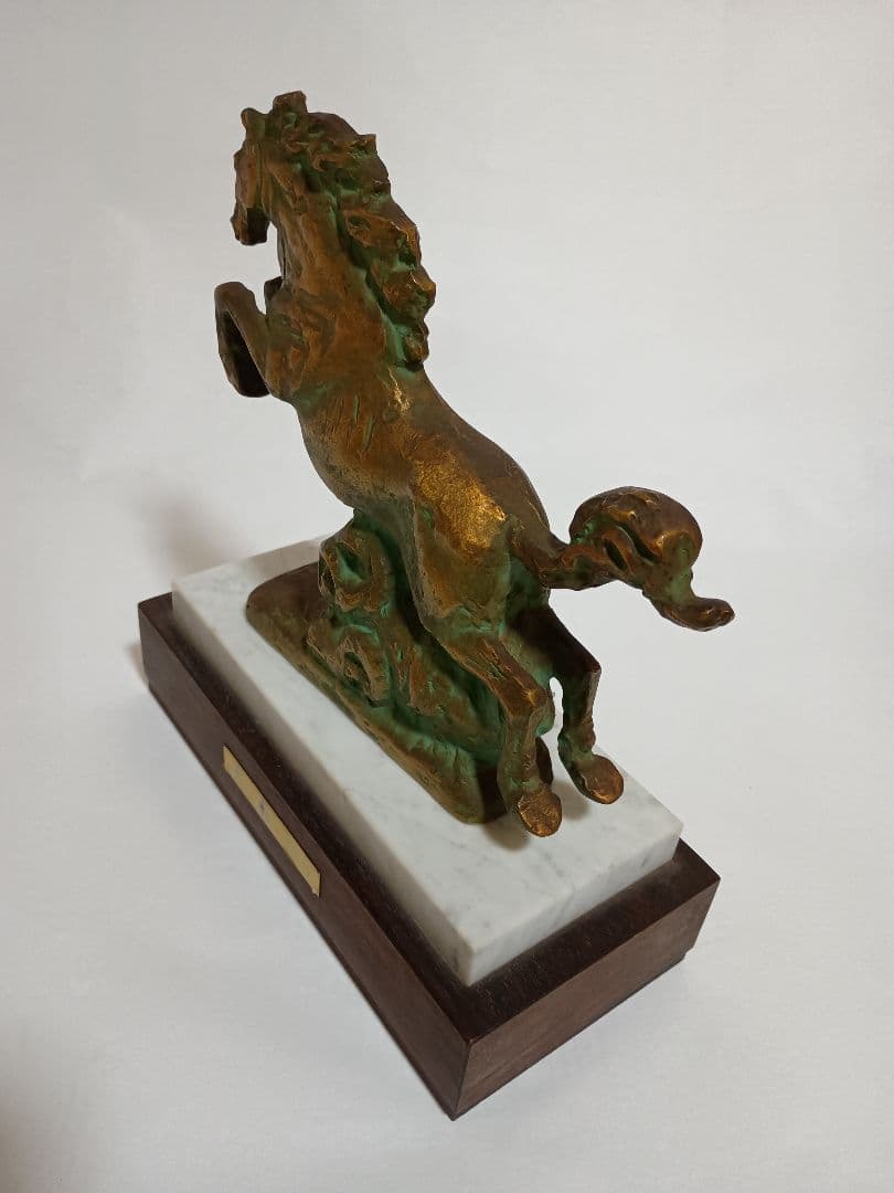 大*太様 北村西望　馬　ブロンズ象「天馬」　干支　午　桐箱　台座付き