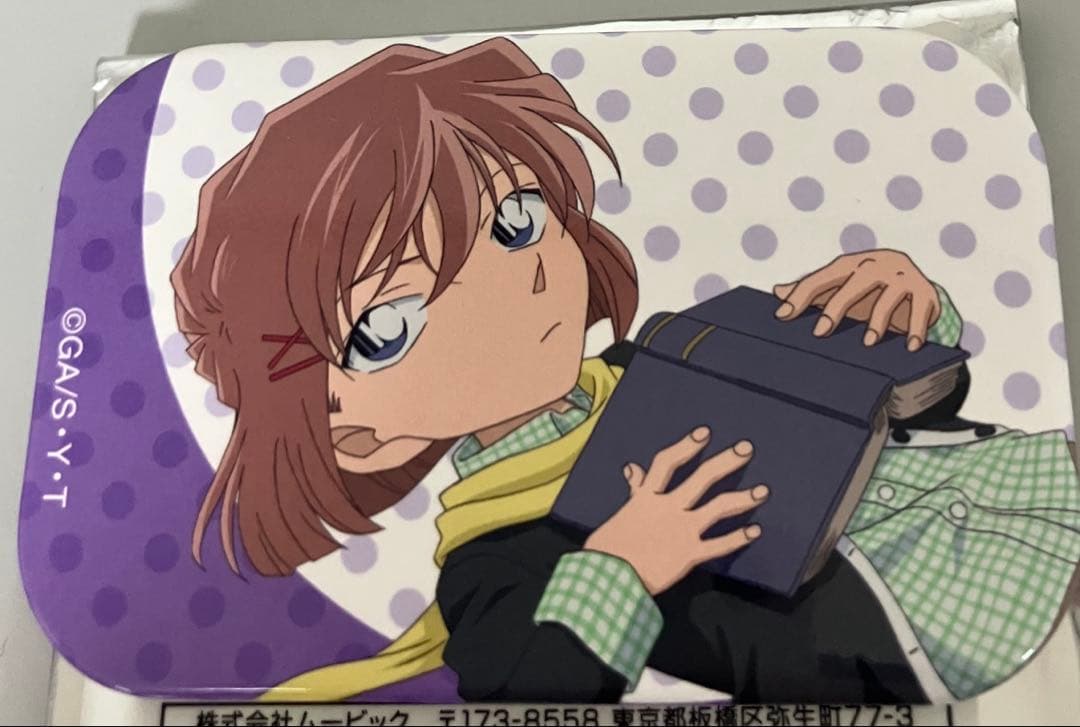 名探偵コナン　灰原哀　スクエア　缶バッジ　まるかく