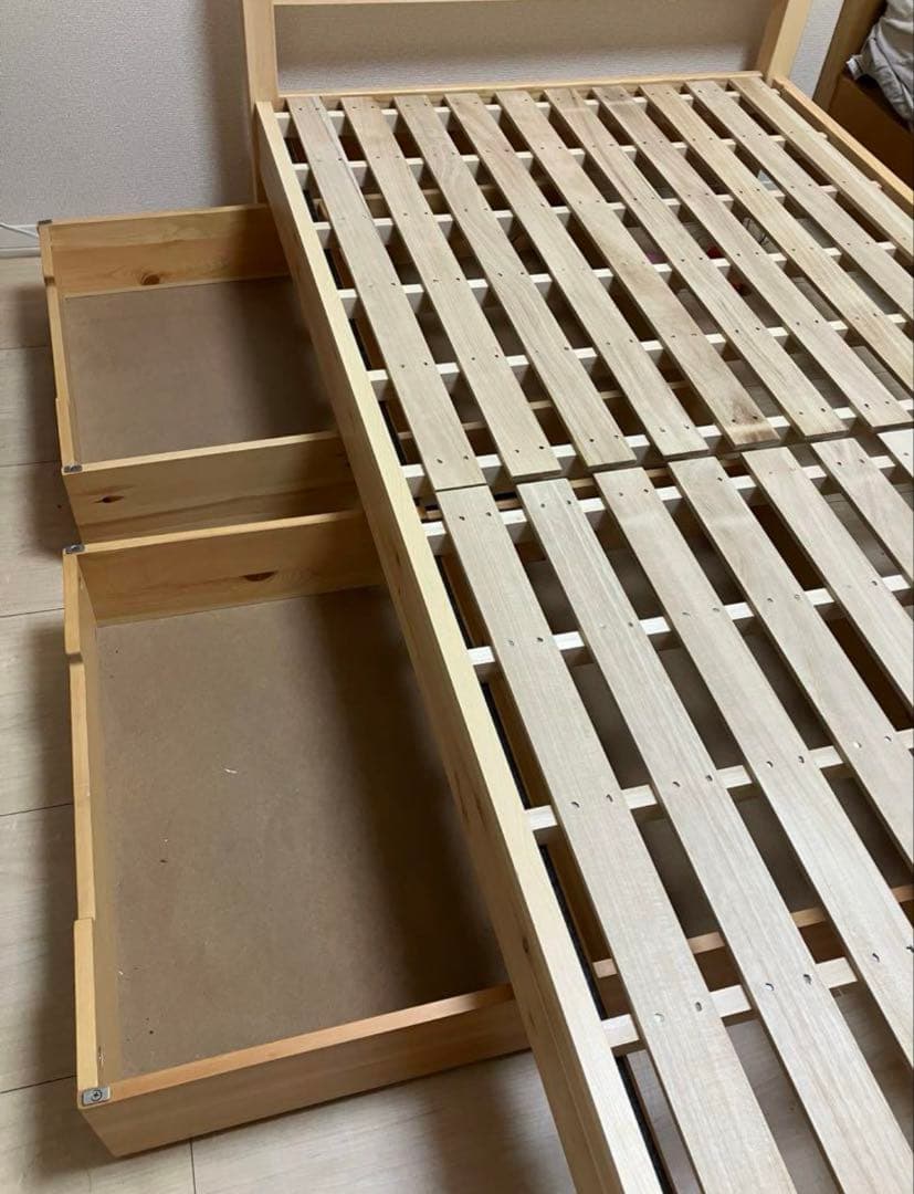 【引き取り限定値下げ】美品 無印良品　シングルベッド3点セット