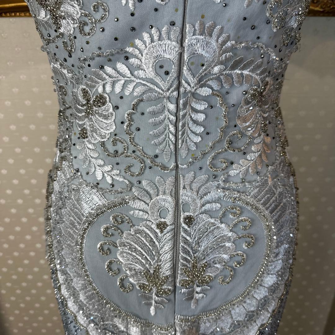 ★要プロフ確認★あなばら いづみ様 ライトブルー オフショルダー刺繍ドレス