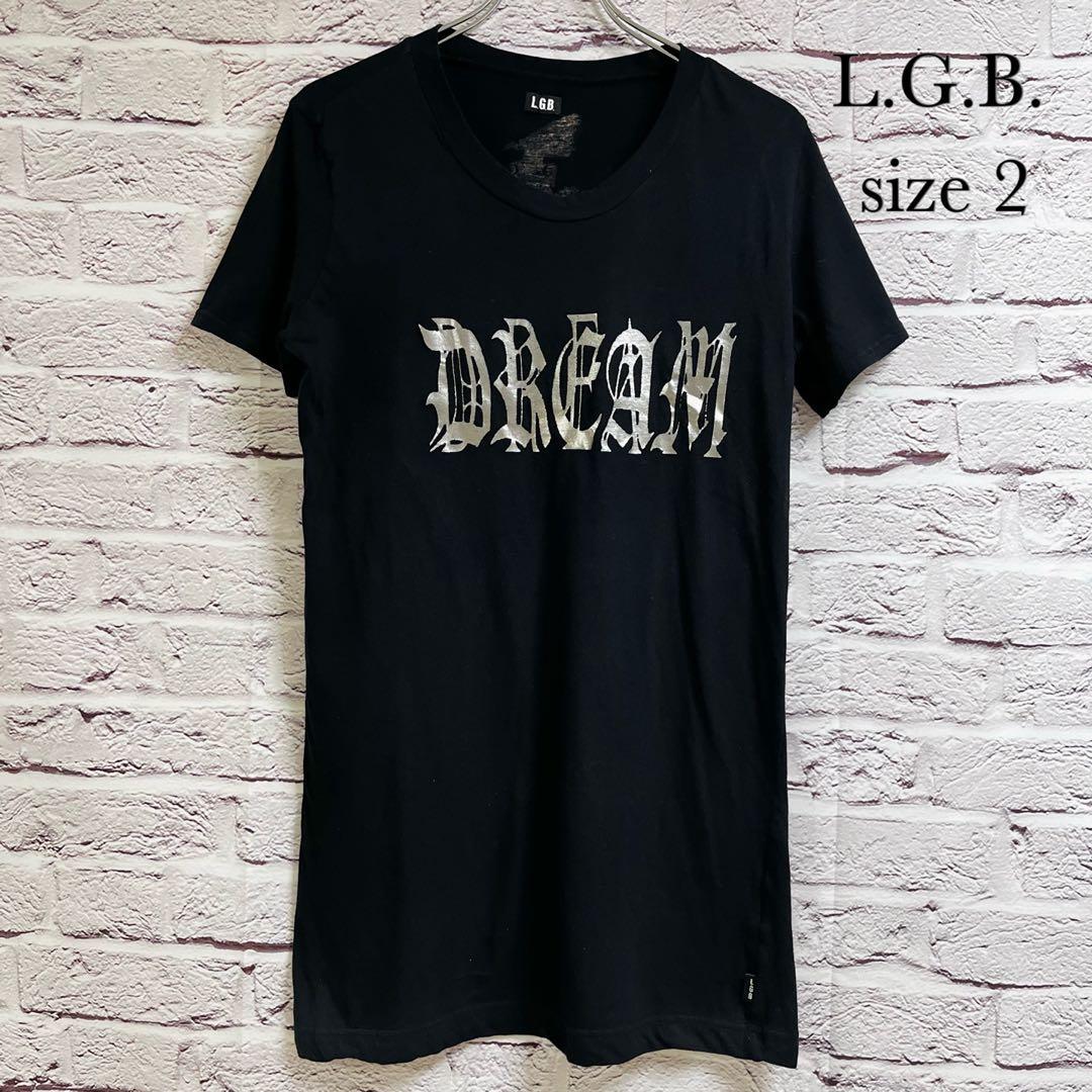 L.G.B. ルグランブルー DREAMプリント 半袖Tシャツ ブラック 2