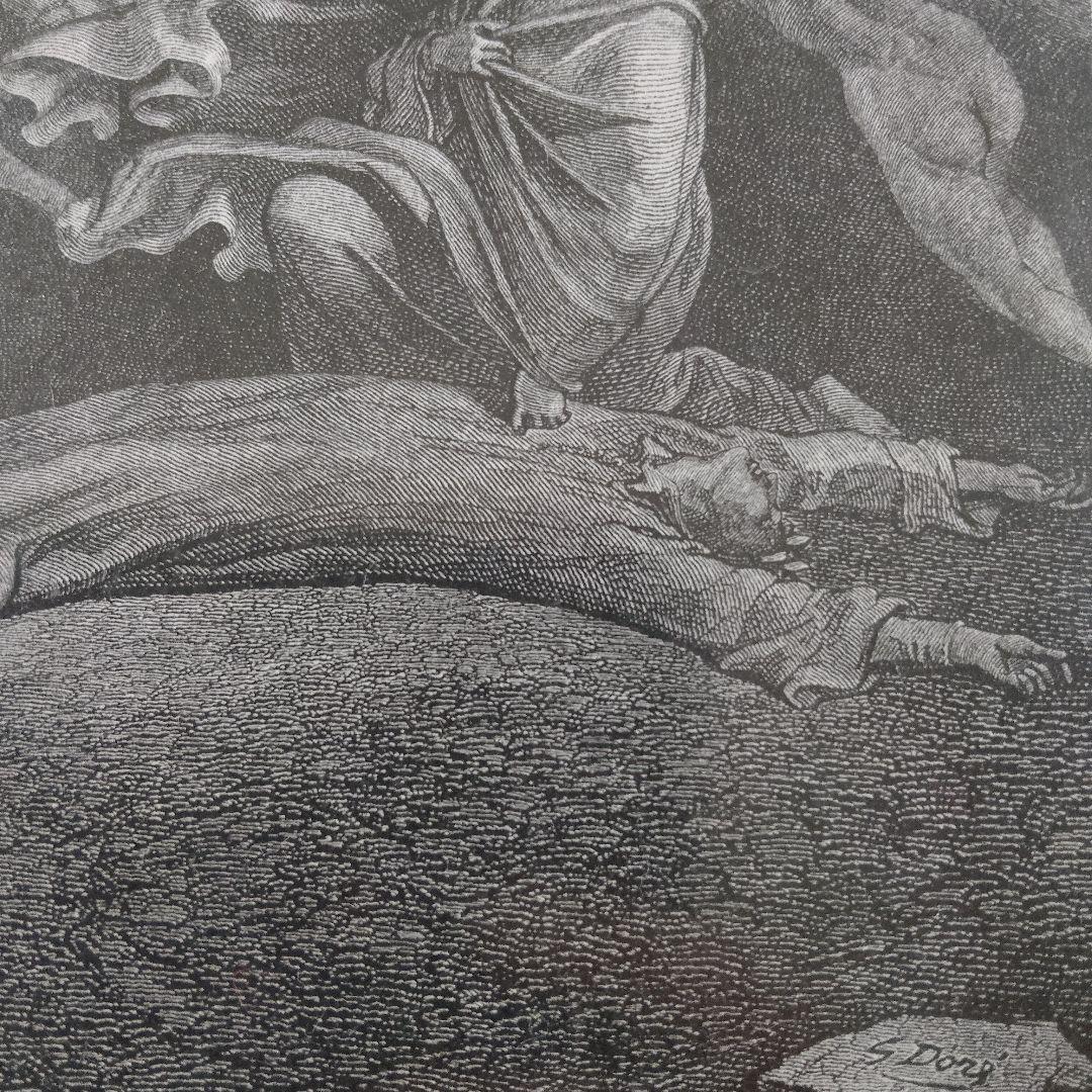 \"未使用\" ギュスターヴ ドレ　木口木版『ダンテ神曲地獄 編』1800年代後半