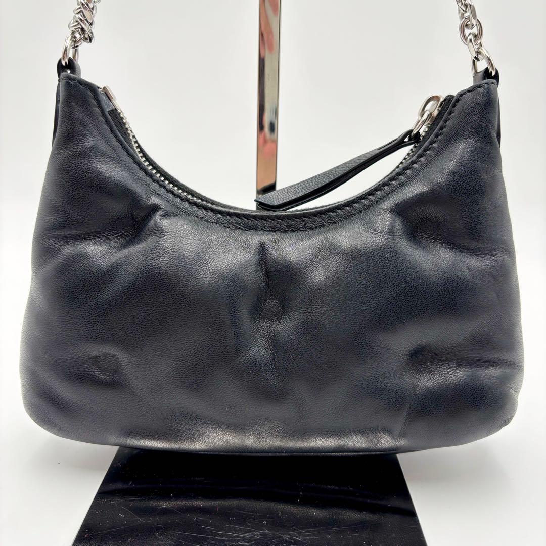 メゾンマルジェラ グラムスラム チェーンショルダーバッグ レザー ブラック