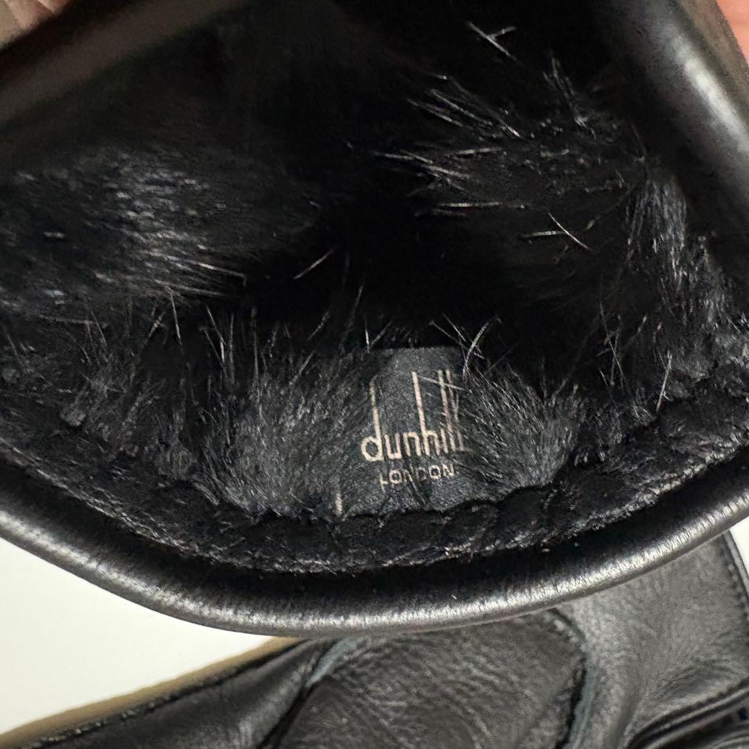 巧*様 dunhillレザーグローブ　ダンヒル・ブラックレザー手袋
