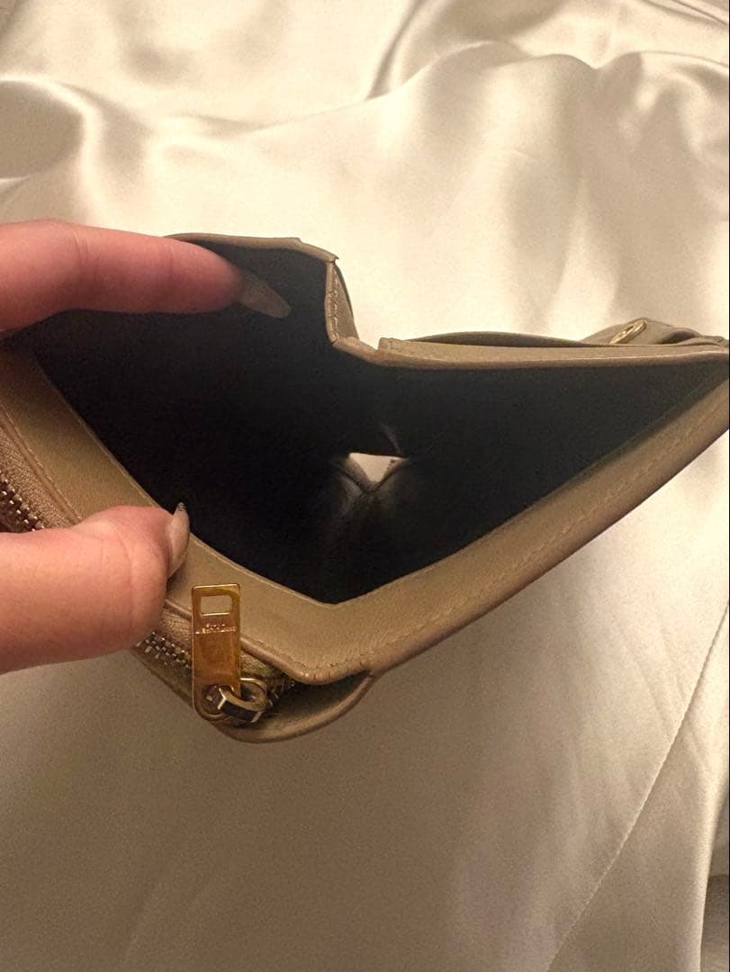 SAINT LAURENT サンローラン 二つ折り財布 ベージュ トープ