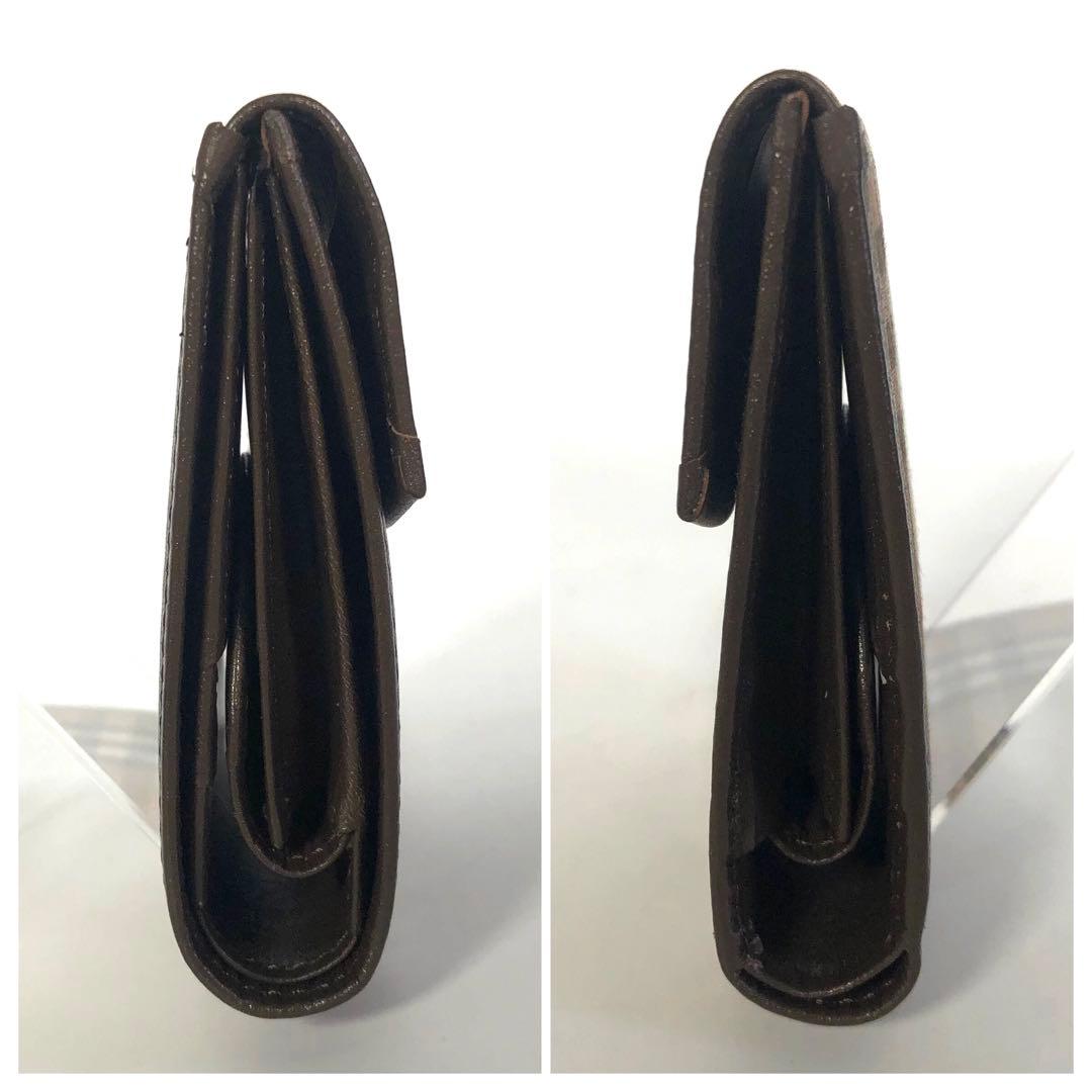 【未使用品】バーバリー 二つ折り財布 ノバチェック キャンバス ブラウン