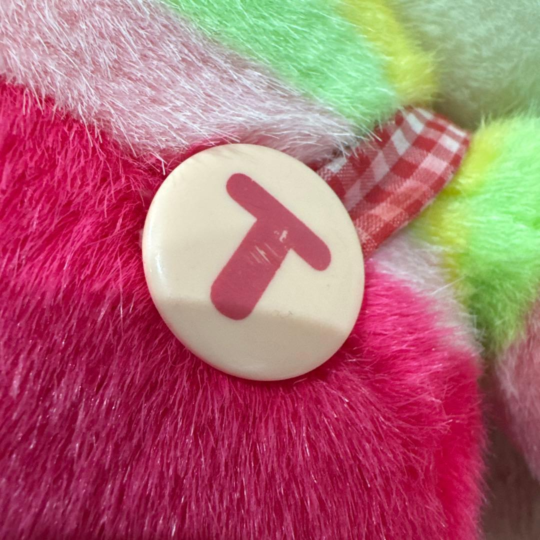 激レア　ハローキティ　大ぬいぐるみ　ボーダー　チェック　レトロ　自立