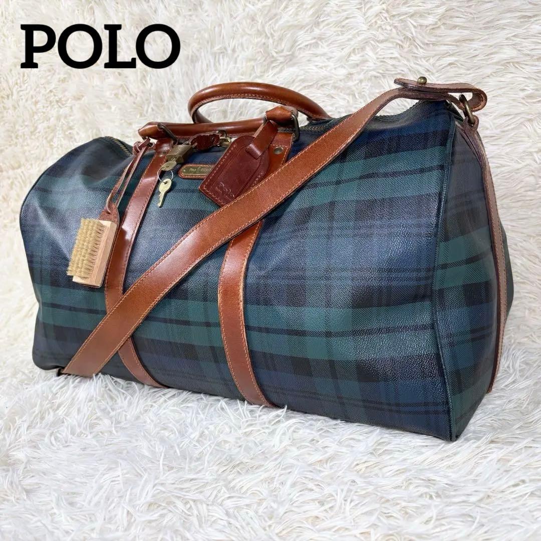 ✨状態良✨ ポロ ラルフローレン ボストンバッグ 付属品完備 タータンチェック