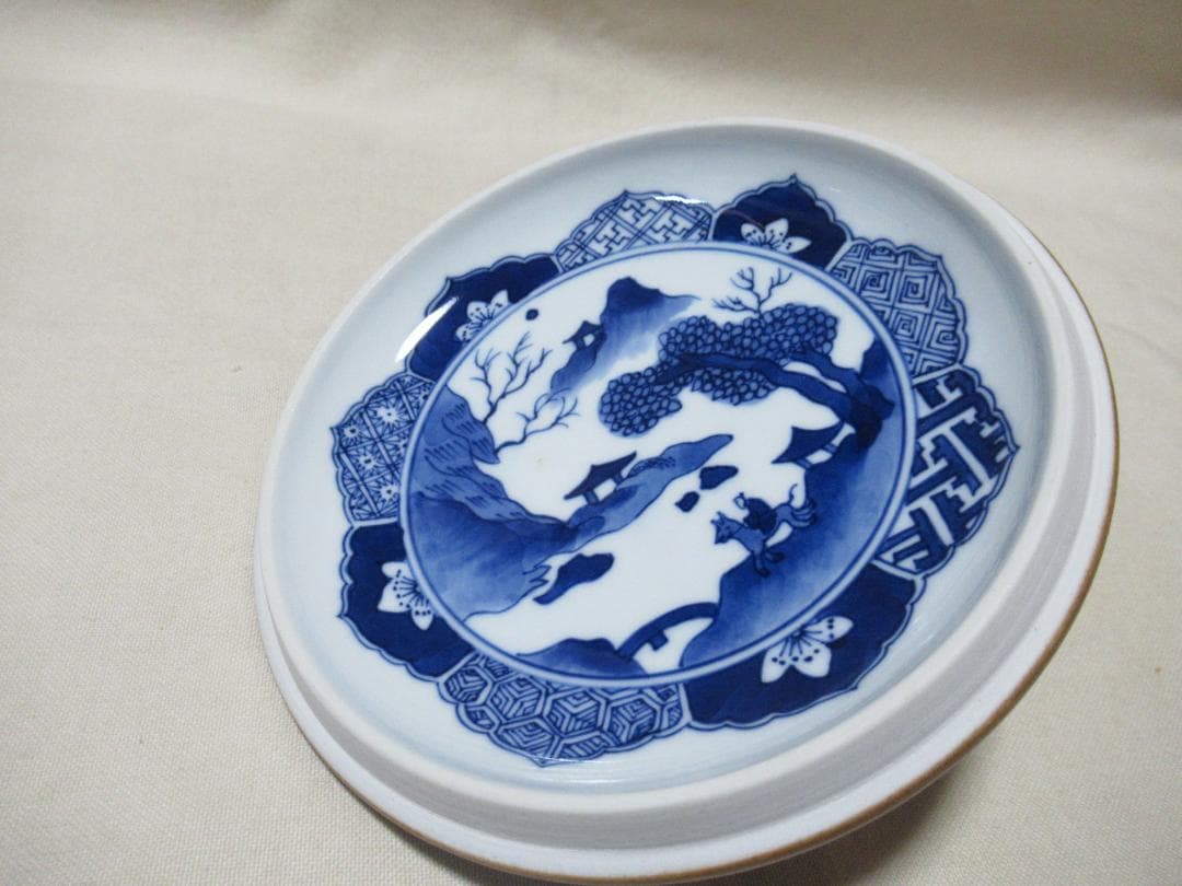 ちびまり専用　茶道具　祥瑞蜜柑丸文　水指　景徳鎮玉懐英造　共箱　変え蓋付