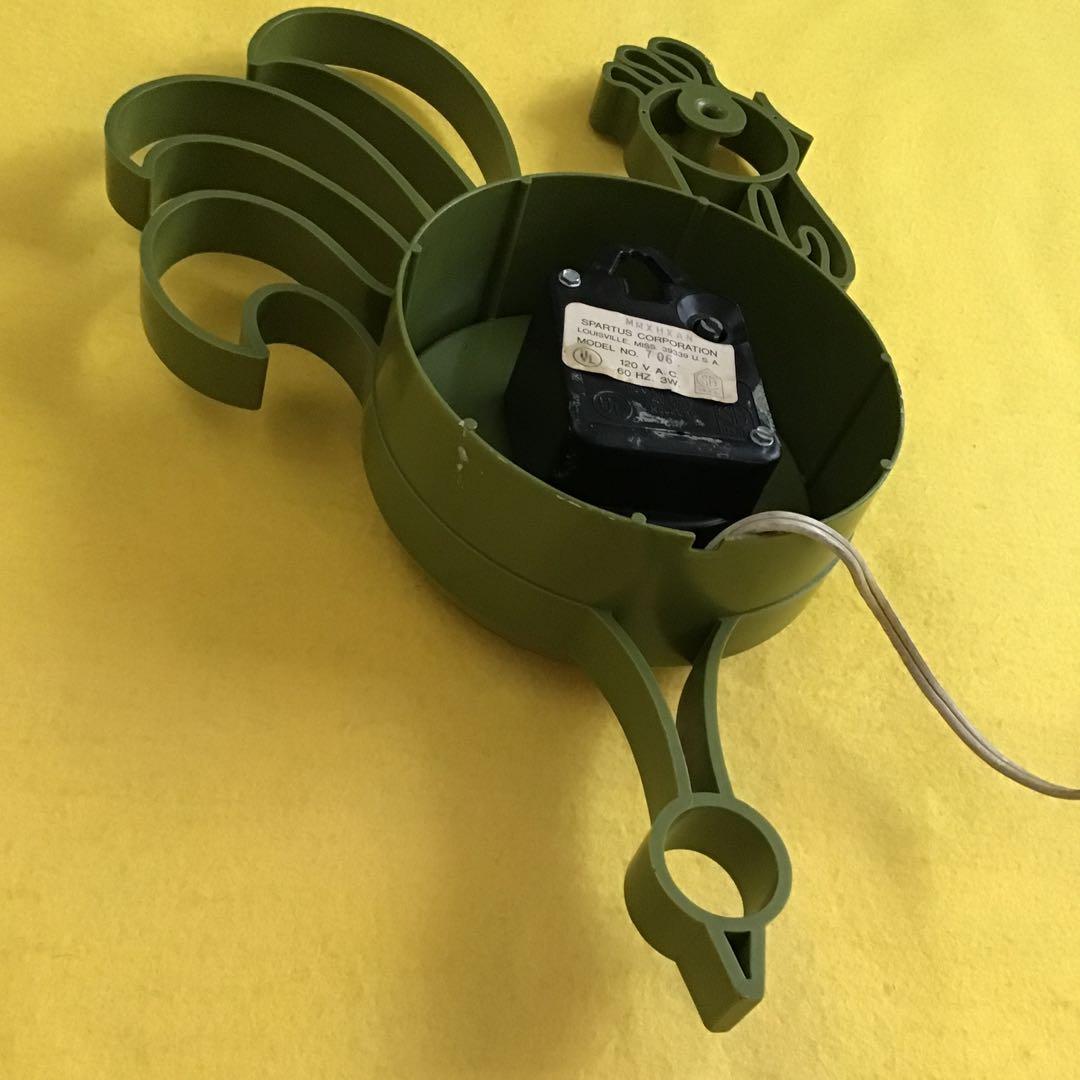 60s アメリカ製 SPARTUS 掛け時計 にわとり ビンテージ