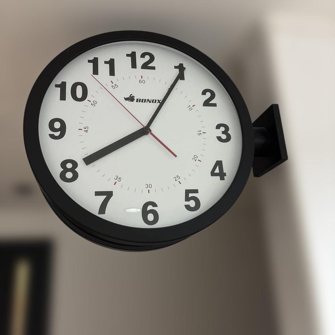 BONOX アナログ壁掛け時計 ブラック