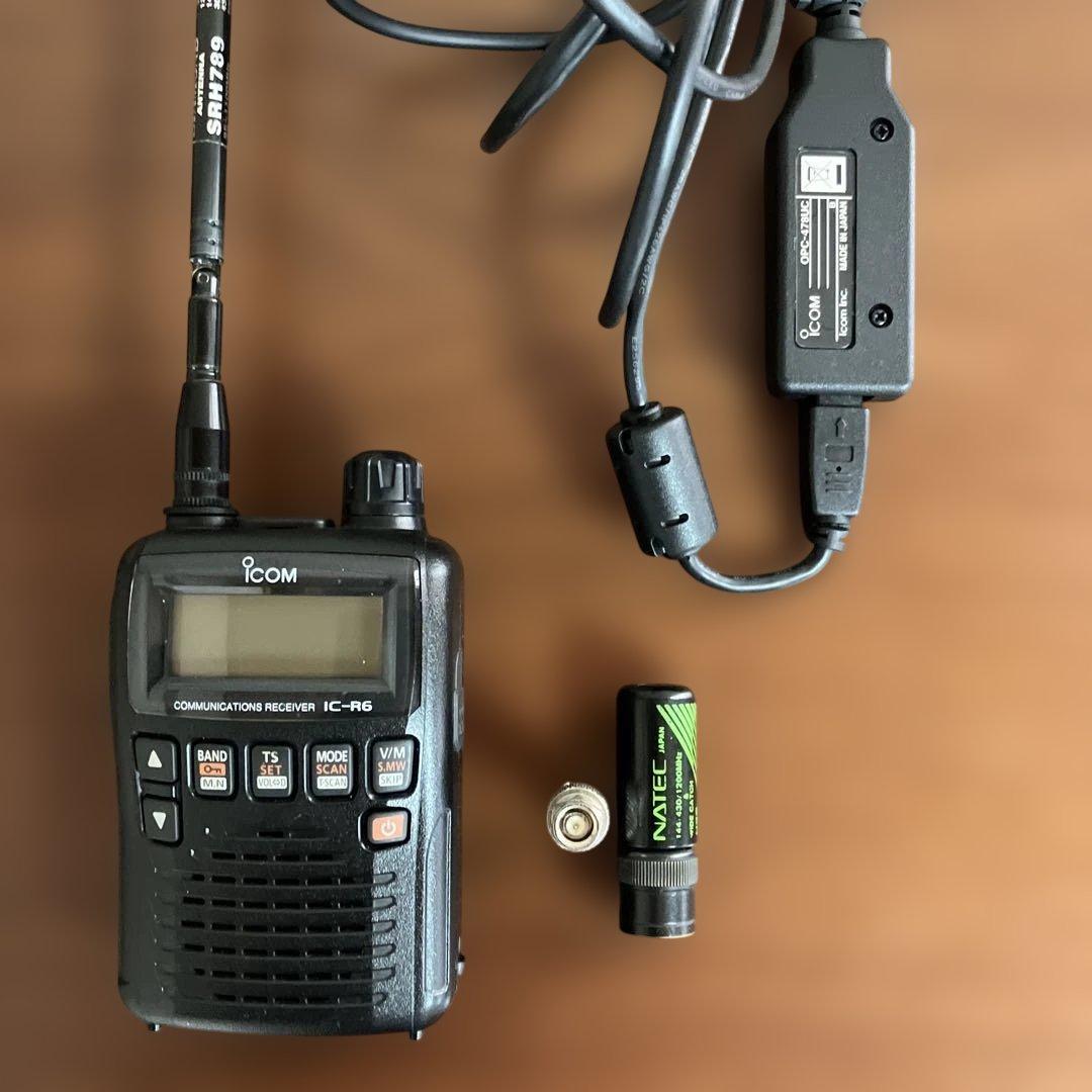 iCOM IC-R6エアーバンド受信機　編集に便利なソフトもセット