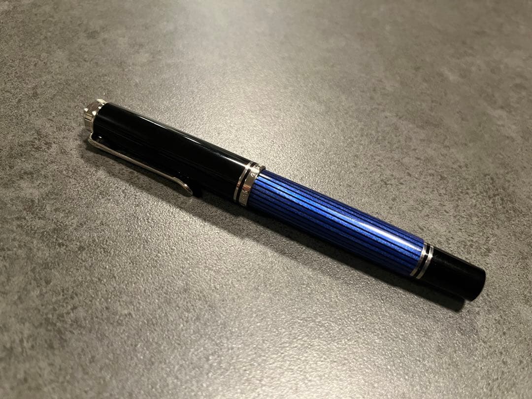 ペリカン スーべレーン M605 ブルーストライプ 万年筆 F 細字