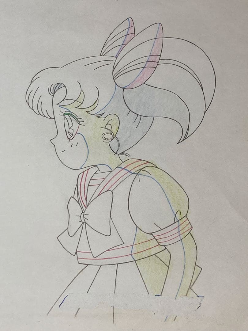 c３４　美少女戦士セーラームーンセル画【ちびうさ】背景画・動画付き