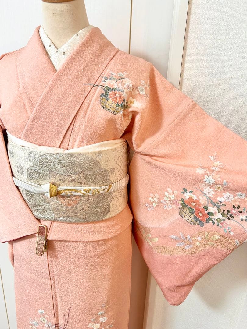 美品　絞り　正絹訪問着　フルセット4点　入学式　七五三　お宮参り　結婚式