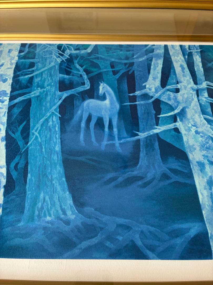 東山魁夷　新復刻版画　白馬の森 手彩色リトグラフ 450部限定
