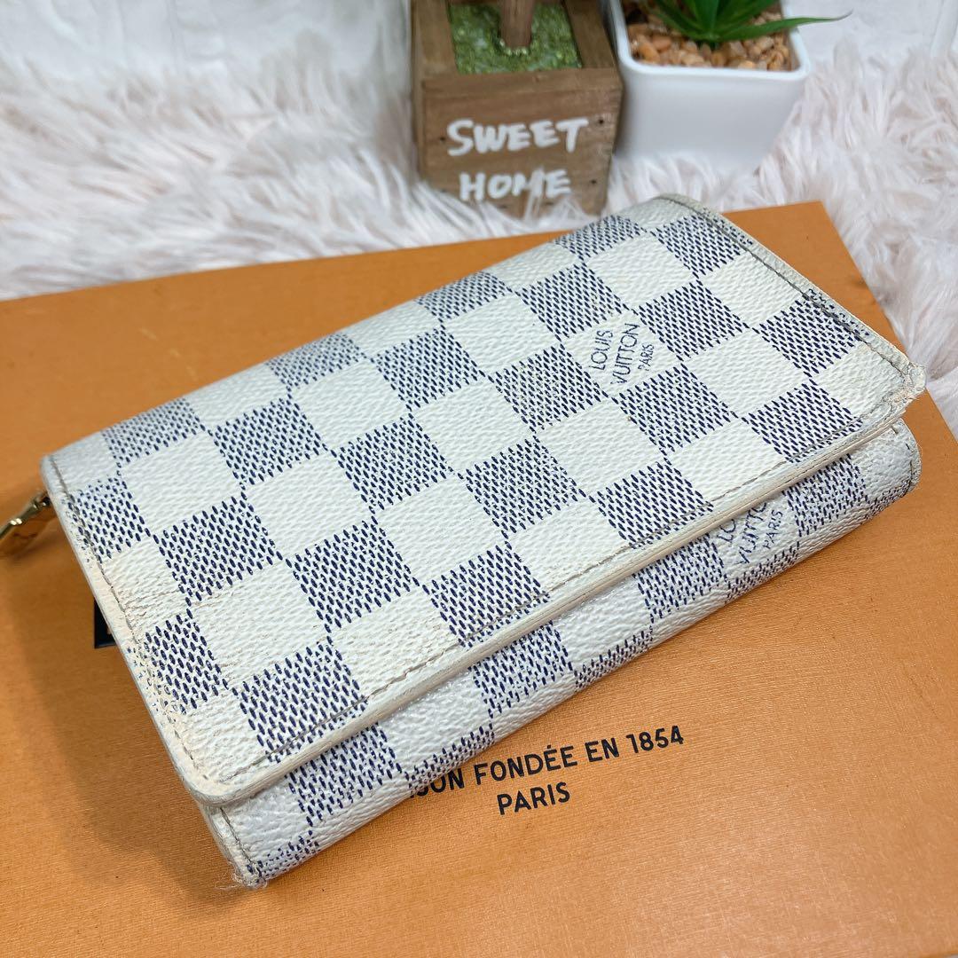 ルイヴィトン 現行 ダミエ アズール ポルトフォイユ トレゾール コンパクト