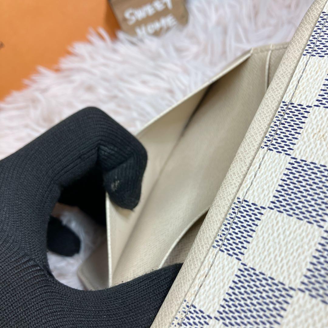 ルイヴィトン 現行 ダミエ アズール ポルトフォイユ トレゾール コンパクト