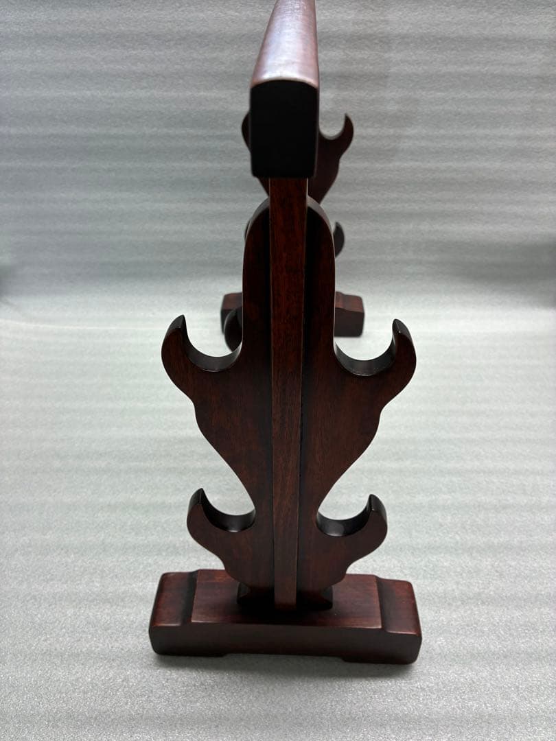 鍔透かし彫り 刀掛け 四振掛