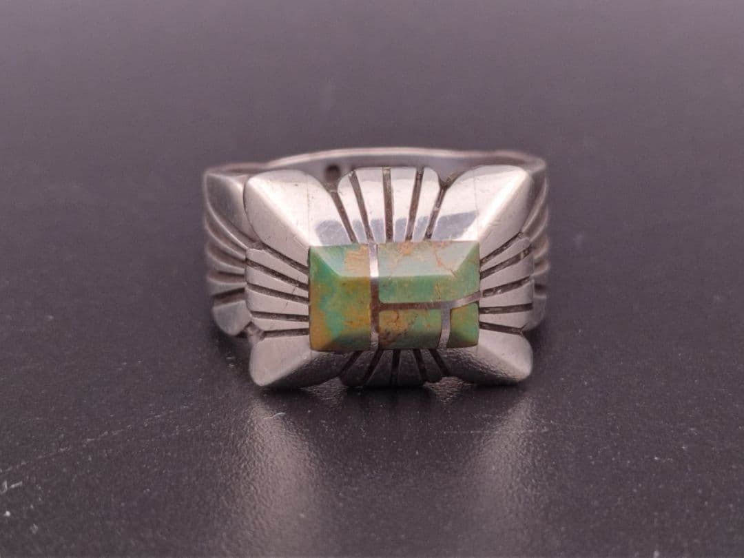 インディアンジュエリー◎リング指輪◎C.Benally◎ベナリー◎ターコイズ