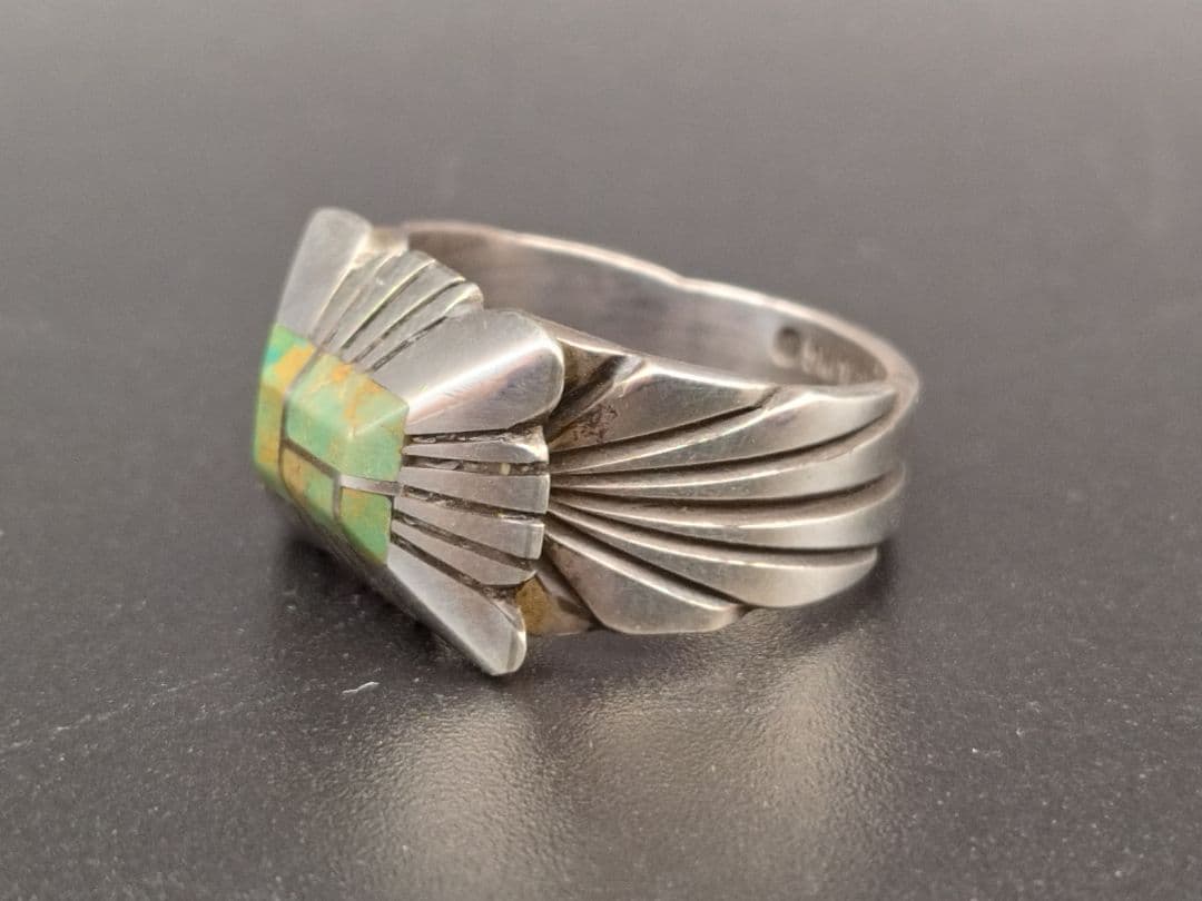 インディアンジュエリー◎リング指輪◎C.Benally◎ベナリー◎ターコイズ