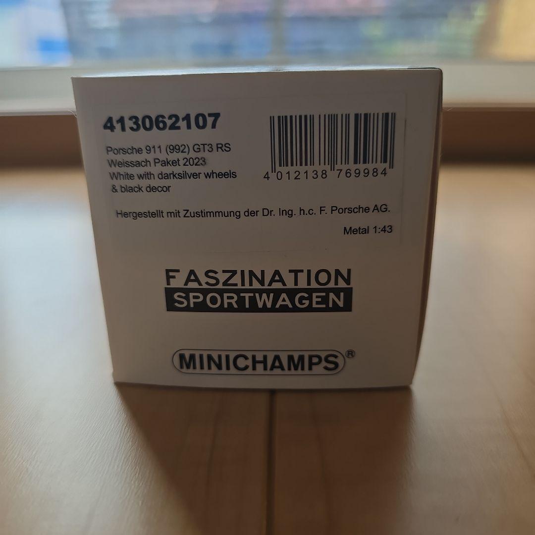 ミニチャンプス ポルシェ 911GT3RS 1/43 500台限定 最安値‼️