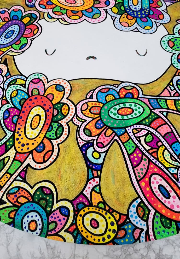 ★鈴木哲也★丸80 現代アート 原画 絵画 ポップアート ★送料無料#141