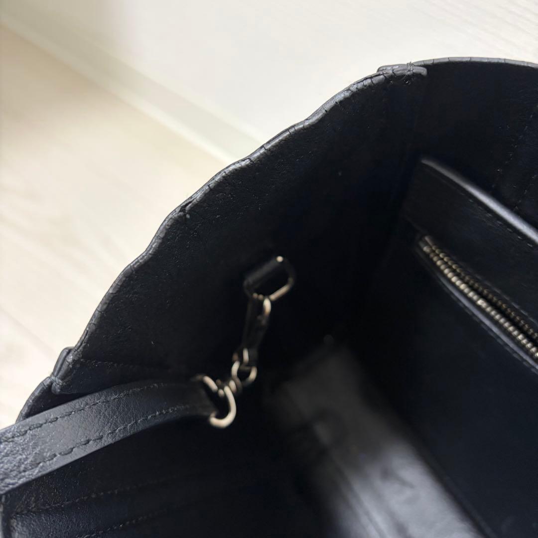 ✨美品✨バレンシアガ　エブリデイ　XXS　2wayハンドバッグ　オールレザー　黒