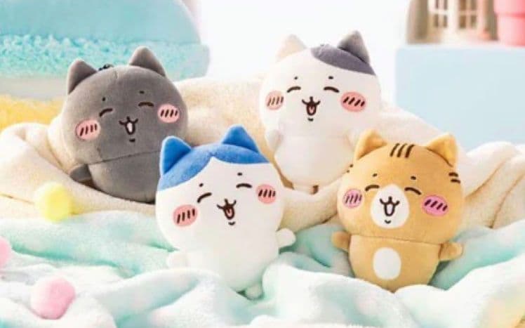 ちいかわ ハチワレとごきげんななかまマスコット（4個セット）ぬいぐるみ