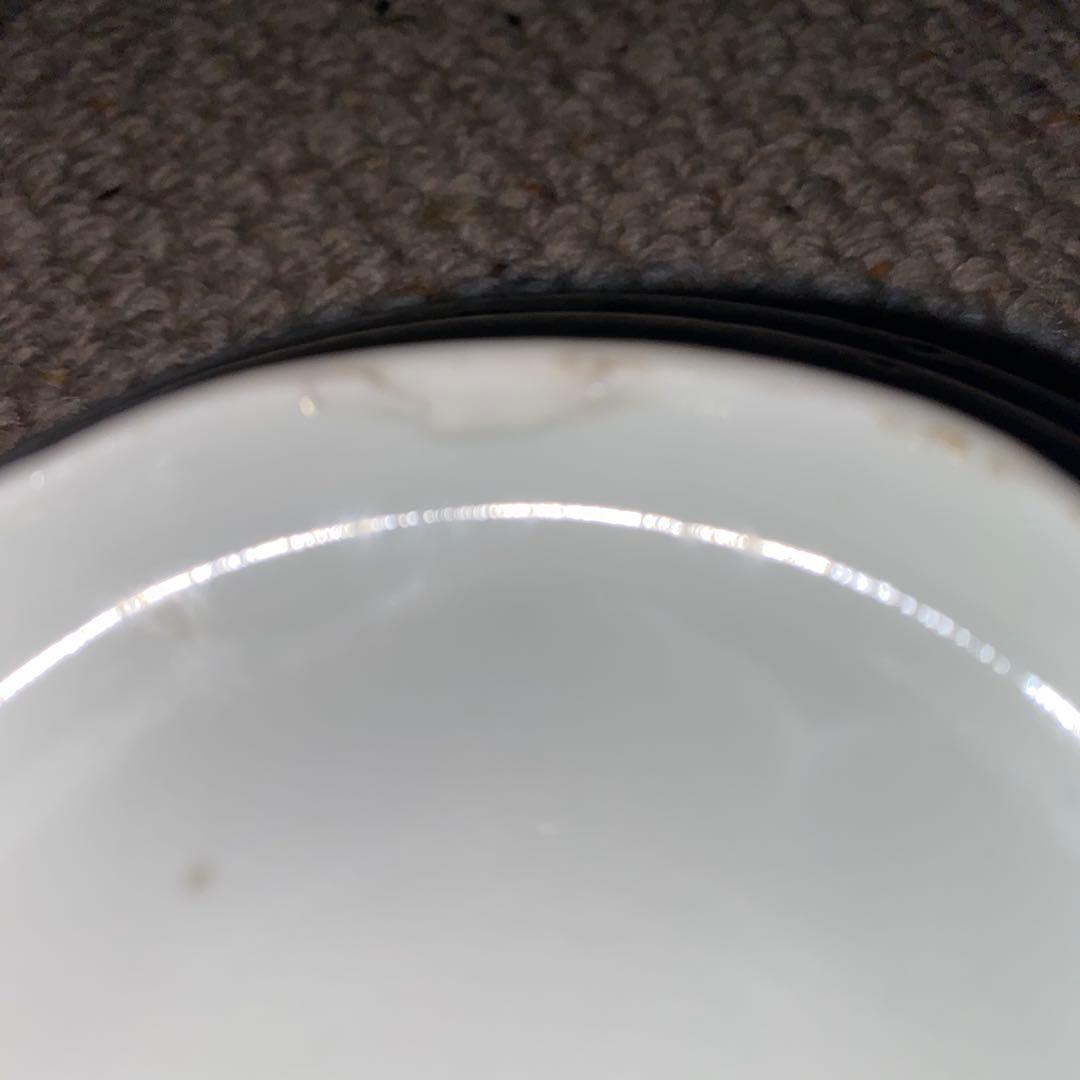 藍九谷　染付　蝶草花文　皿　江戸初期