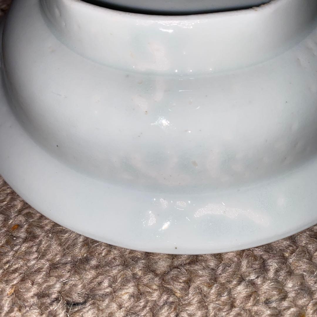 藍九谷　染付　蝶草花文　皿　江戸初期