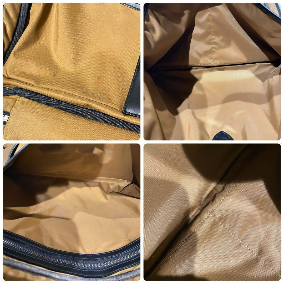 【HUNTING WORLD】 高級 レザー ブリーフケース 黒 フルオープン