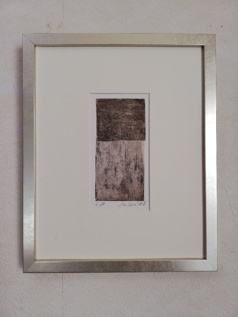 ART759　「火星探査5(ダークブラウン)」　チェコの銅版画　インテリアアート