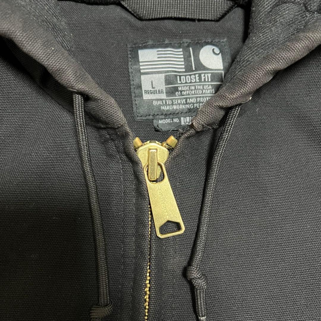 USA製 00s Carhartt カーハート ダックアクティブジャケット 黒
