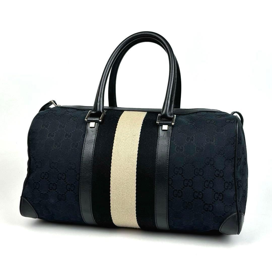 専用■グッチ ミニボストン シェリーライン パドロック GGキャンバス レザー