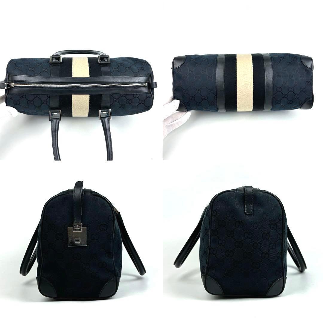 専用■グッチ ミニボストン シェリーライン パドロック GGキャンバス レザー