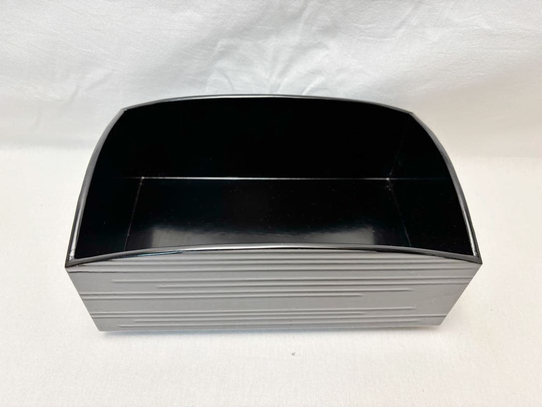 ほぼ未使用 茶道具 宗惠作 一閑塗 櫛型 莨盆如心斎好写し 粒足 火入 灰吹