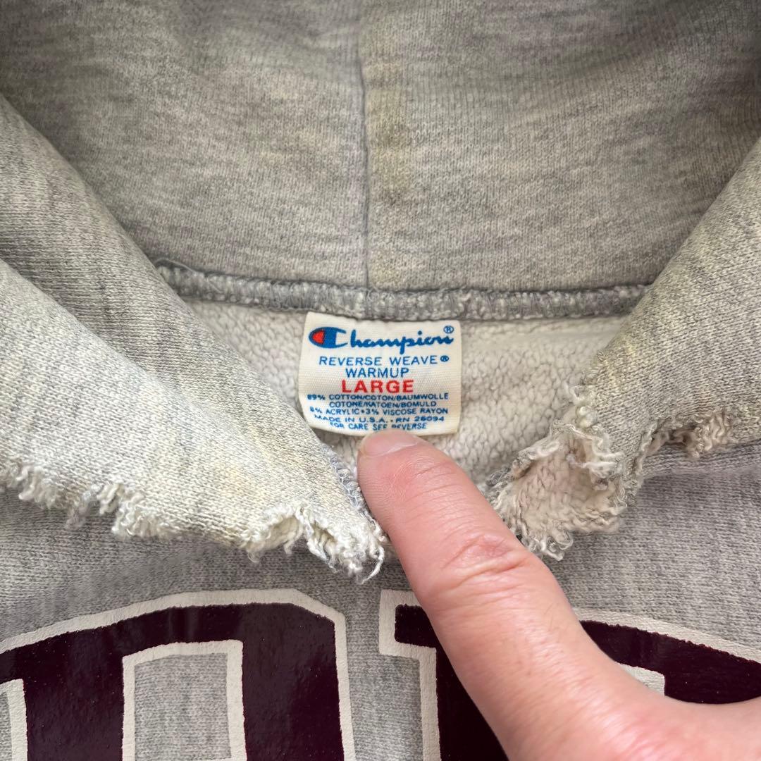 サ*ン様 80s/Champion/L/USA製/リバースウィーブ/パーカー/グ