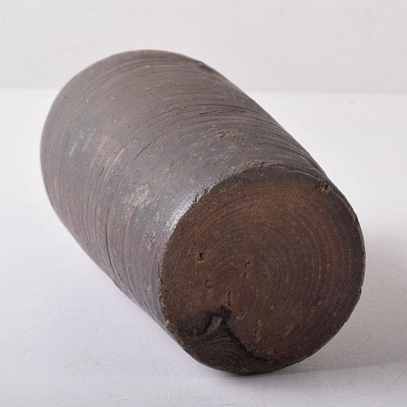 備前焼　古備前　南蛮窯　花入　書付共箱　V　R8780