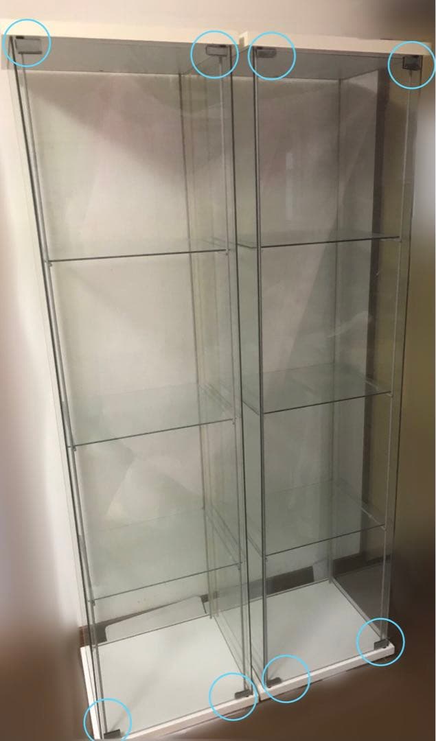 【送料込み1台】IKEA イケア DETOLF デトルフ ガラスケース ホワイト