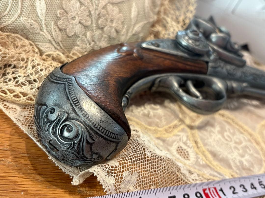 レプリカ　デリンジャー フィラデルフィア モデルガン　火薬入れ４点アンティーク