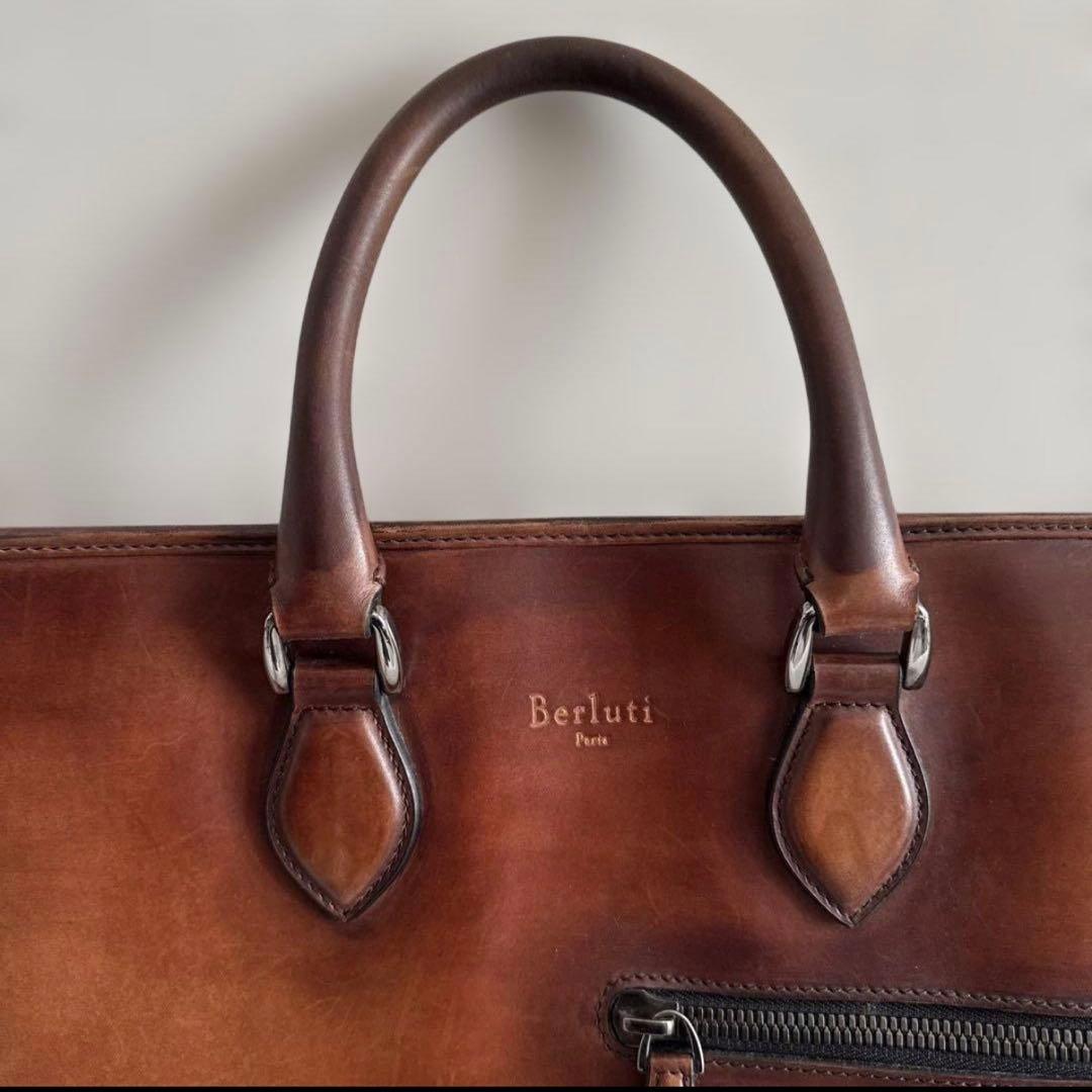 べじっぱ Berluti ブラウンレザー ビジネスバッグ