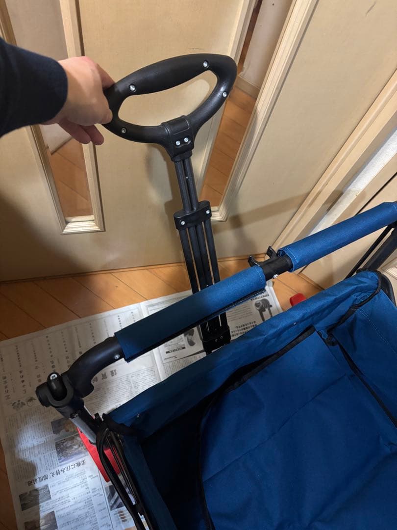 TMZ折りたたみキャリーカート ネイビー