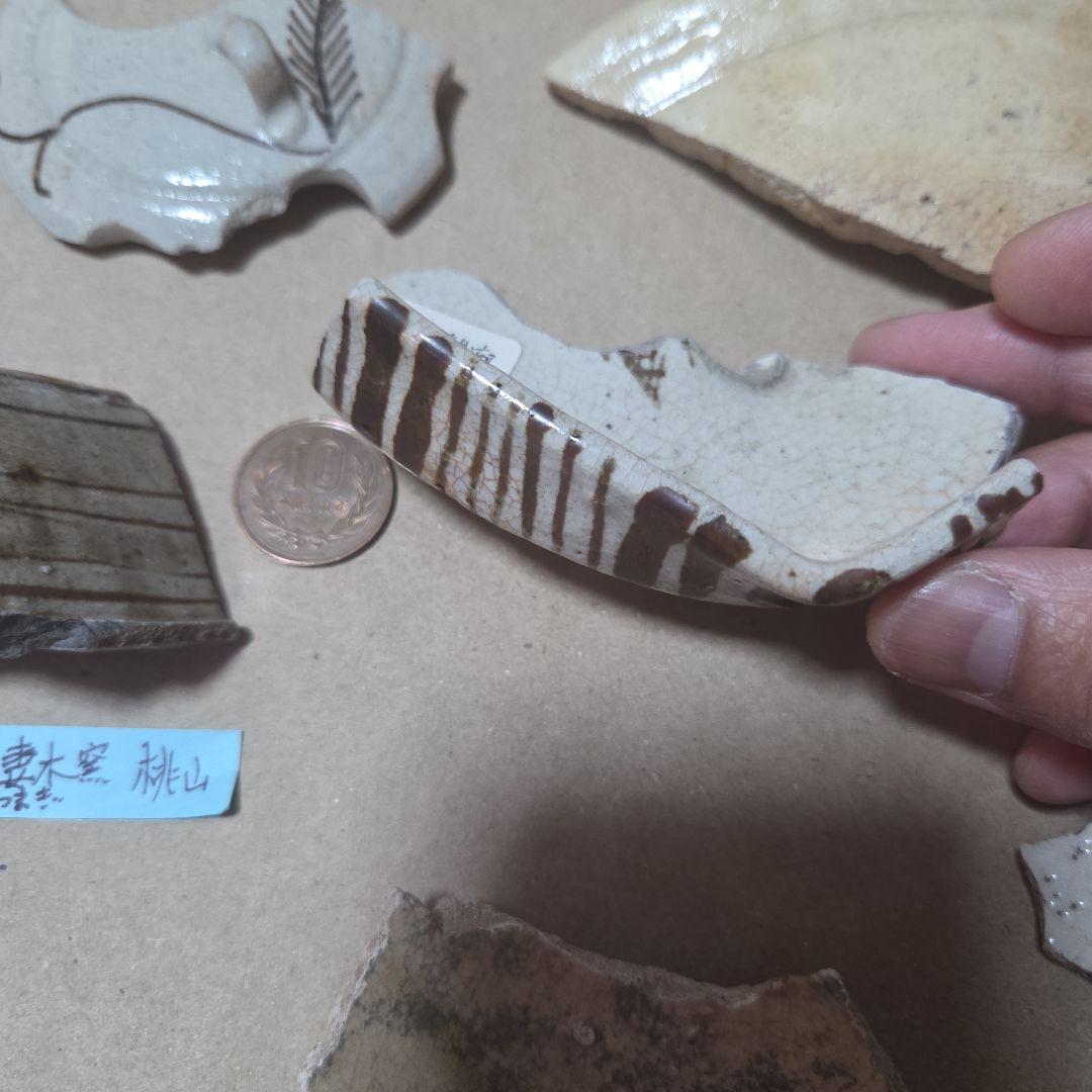 志野織部等の陶片